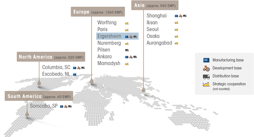 Locations worldwide